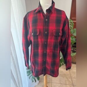 Red‎ Head Brand Co. Red Black Buffalo Plaid Flannel Shirt Jacket Men’s M